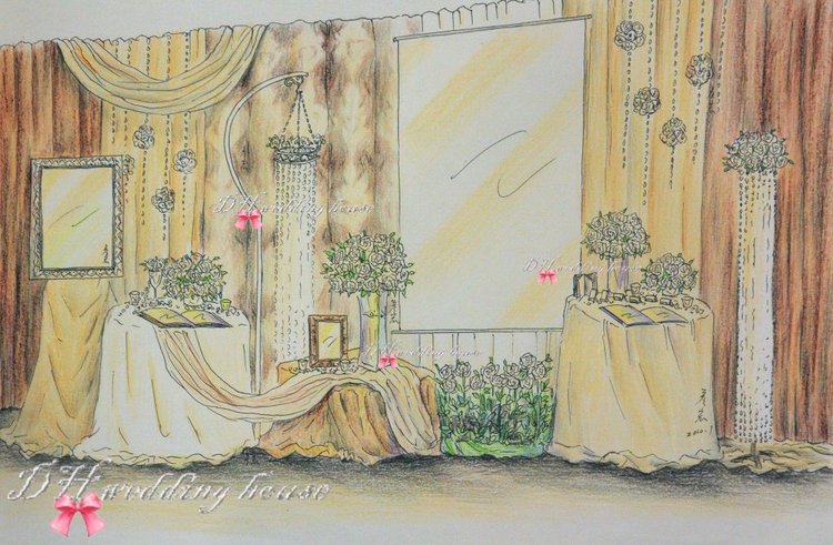 分享我很喜欢的金色系的婚礼布置-第1页-结婚