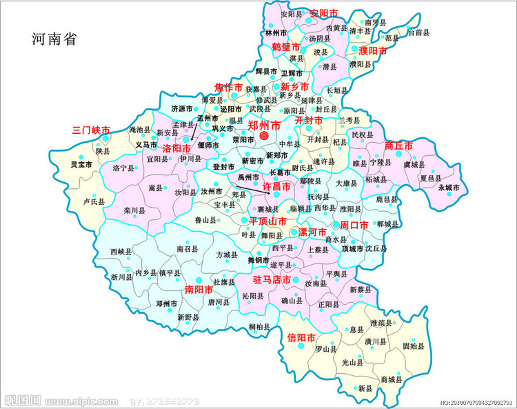 河南省地图
