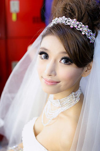 甜美日系新娘造型