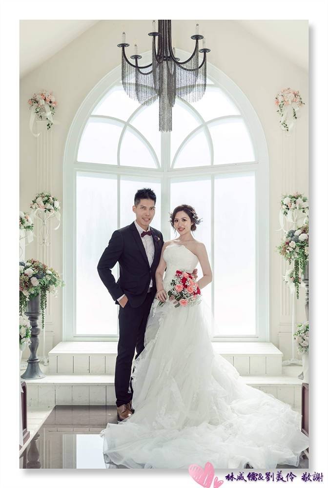 室內攝影棚 推薦 比堤婚紗 推薦新人：Wei Ru Lin＆彭城美伶 教堂婚禮