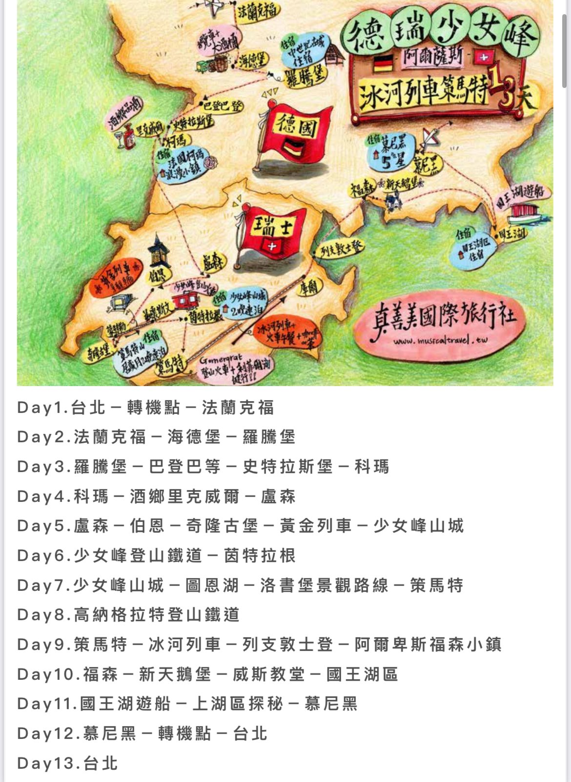 蜜月揪團-真善美德瑞13日-婚禮廠商評價