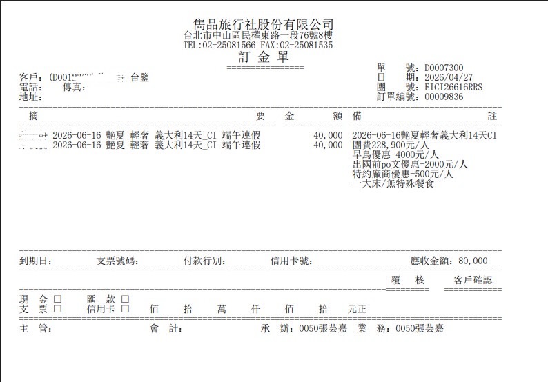 雋品-艷夏輕奢 義大利14天（6/16-29）-婚禮廠商評價