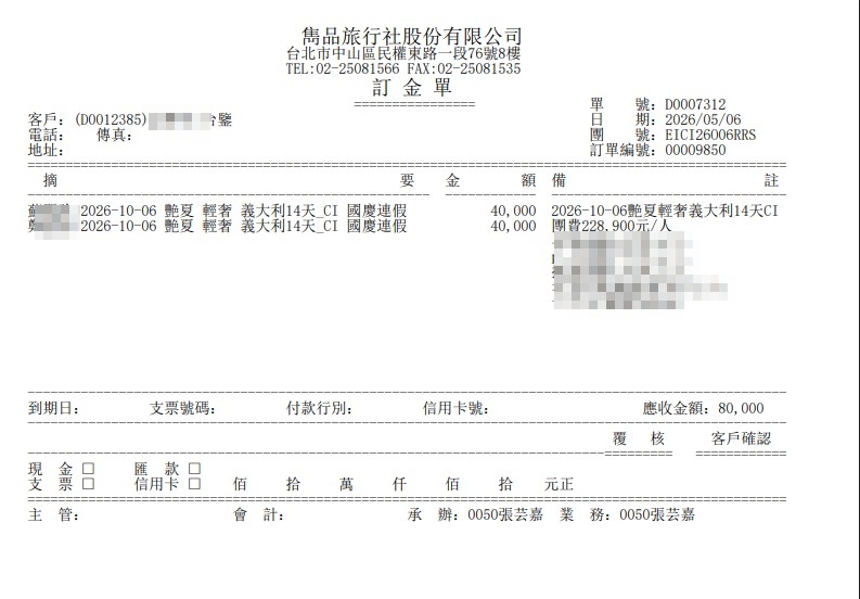 艷夏．輕奢義大利14天-婚禮廠商評價