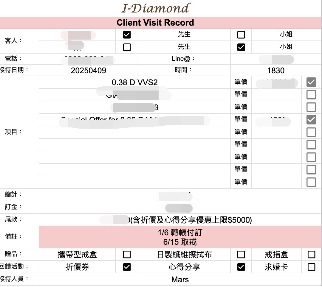 I-diamond心得分享-婚禮廠商評價