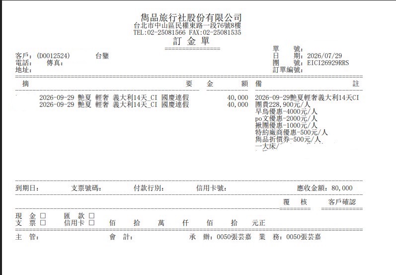 義大利14天踏踏旅程-婚禮廠商評價